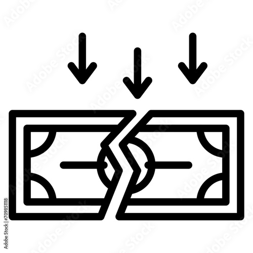 Bankruptcy icon vector image. Can be used for Homeless.