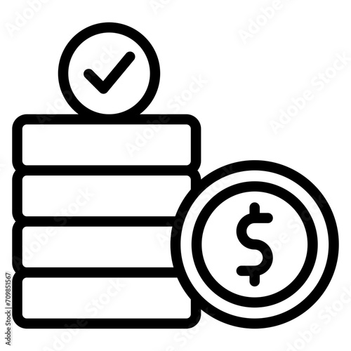 Cost icon vector image. Can be used for Supply Chain.