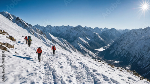 snowy mountains hiking  © karolina