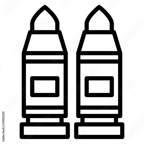 Bullets icon vector image. Can be used for Shooting.