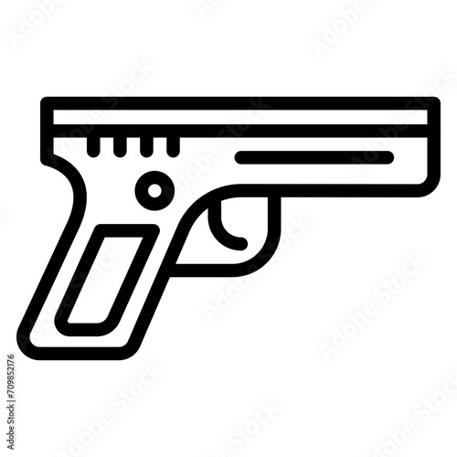 Gun icon vector image. Can be used for Shooting.