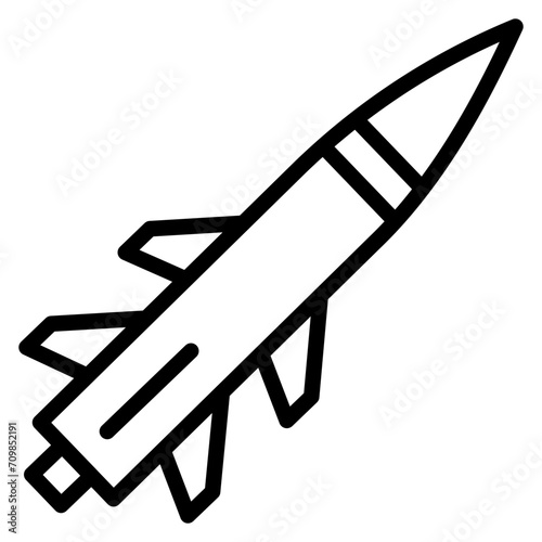 Missile icon vector image. Can be used for Shooting.