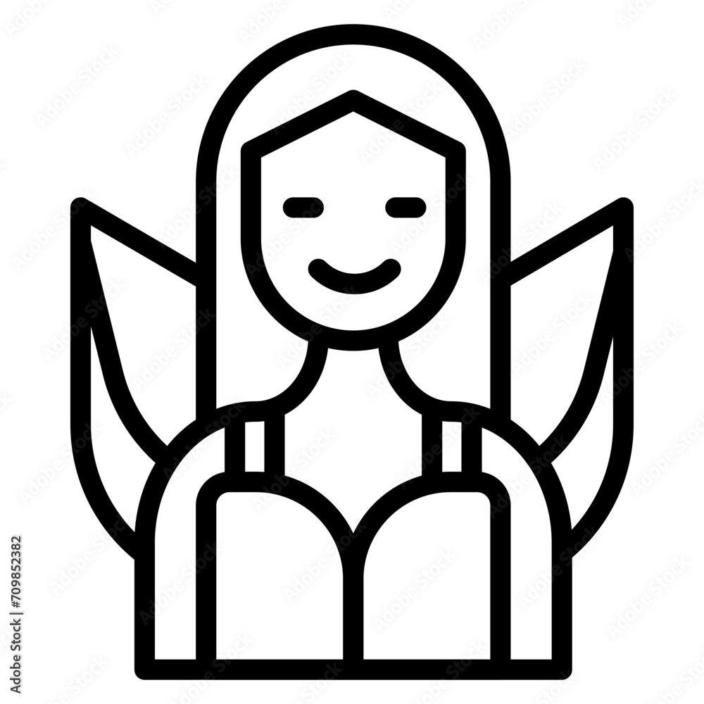 Fairy icon vector image. Can be used for Fairytale. Fairy icon vector image. Can be used for Fairytale.