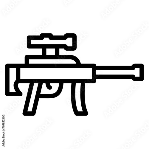 Sniper icon vector image. Can be used for Shooting.
