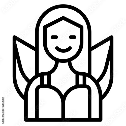 Fairy icon vector image. Can be used for Fairytale.