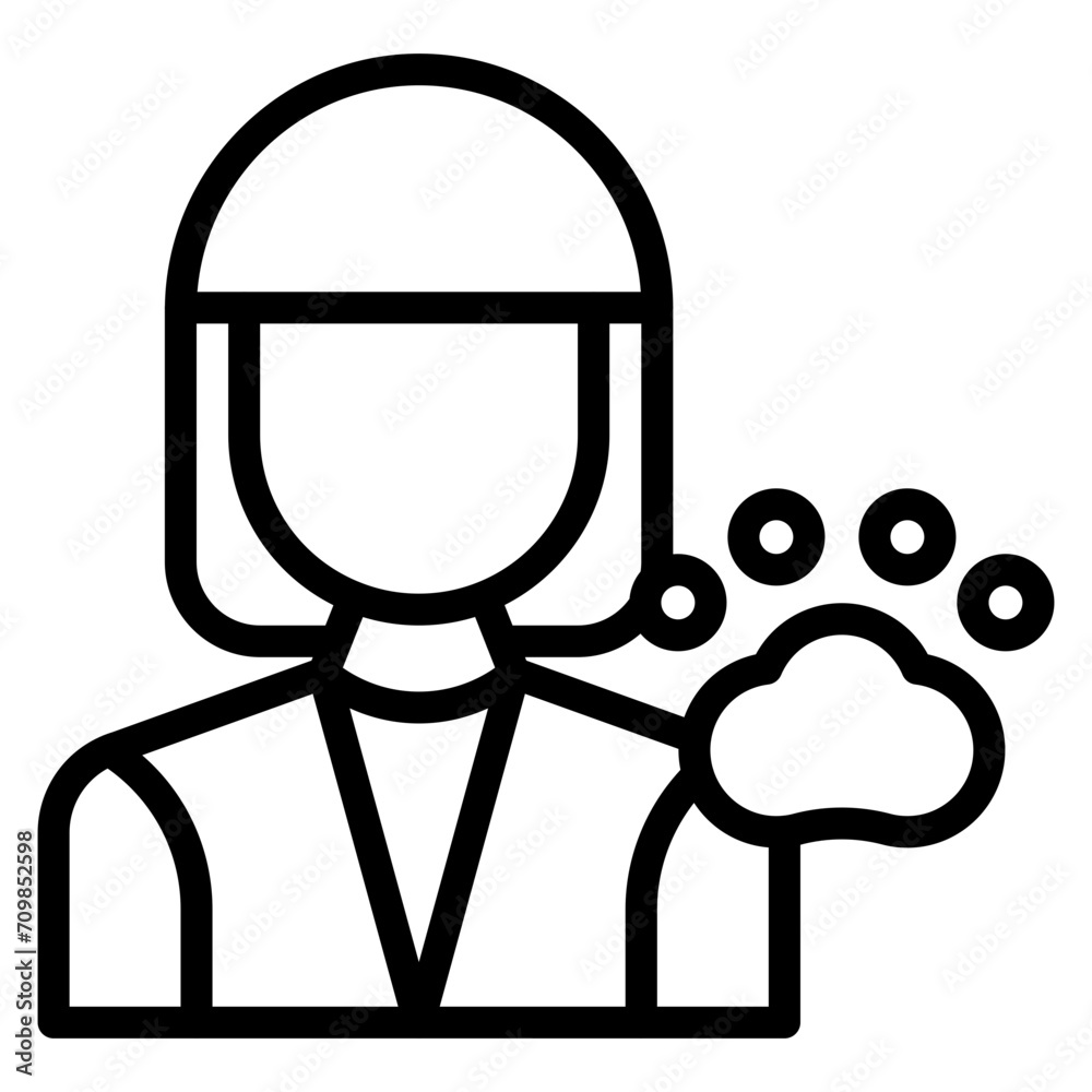 Female Vet icon vector image. Can be used for Veterinary.