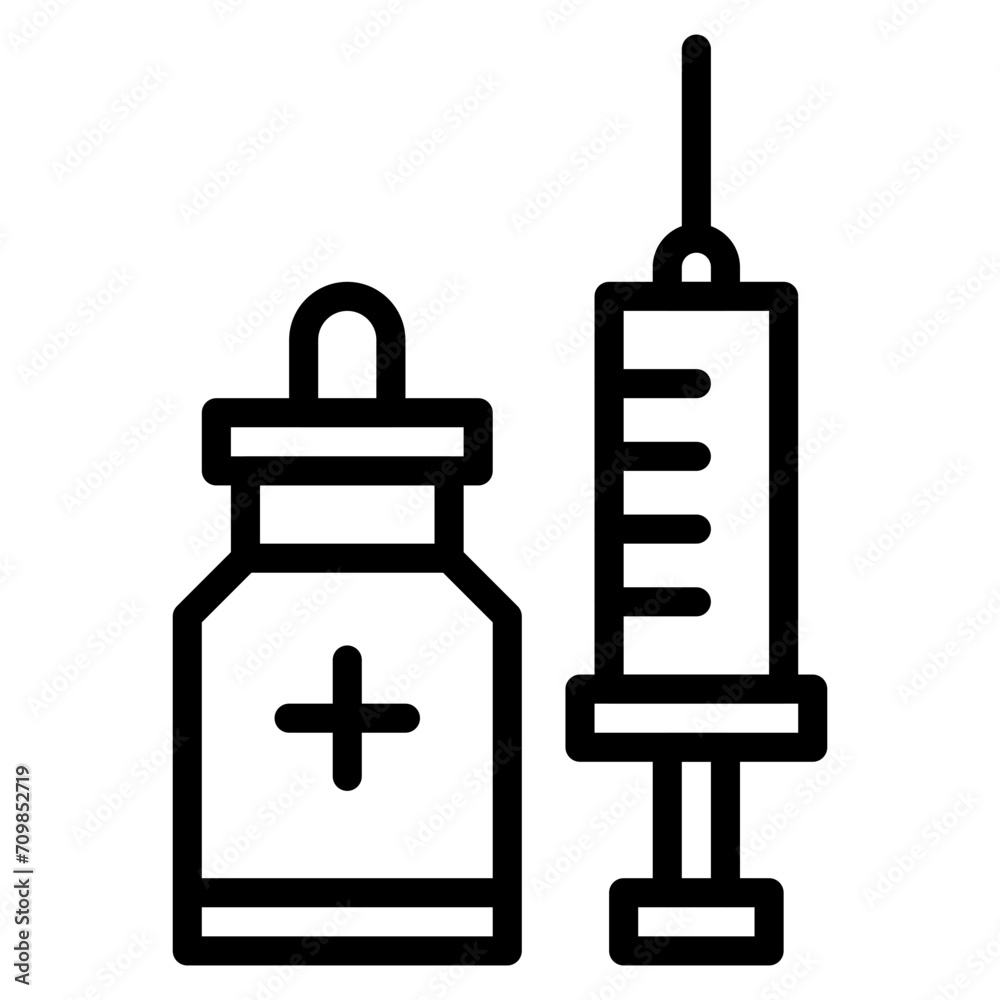 Vaccine icon vector image. Can be used for Veterinary.