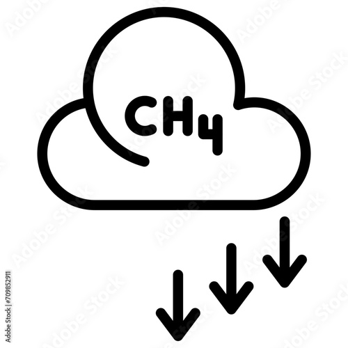 Methane icon vector image. Can be used for Global Warming.