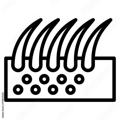 Hair icon vector image. Can be used for Cosmetology.