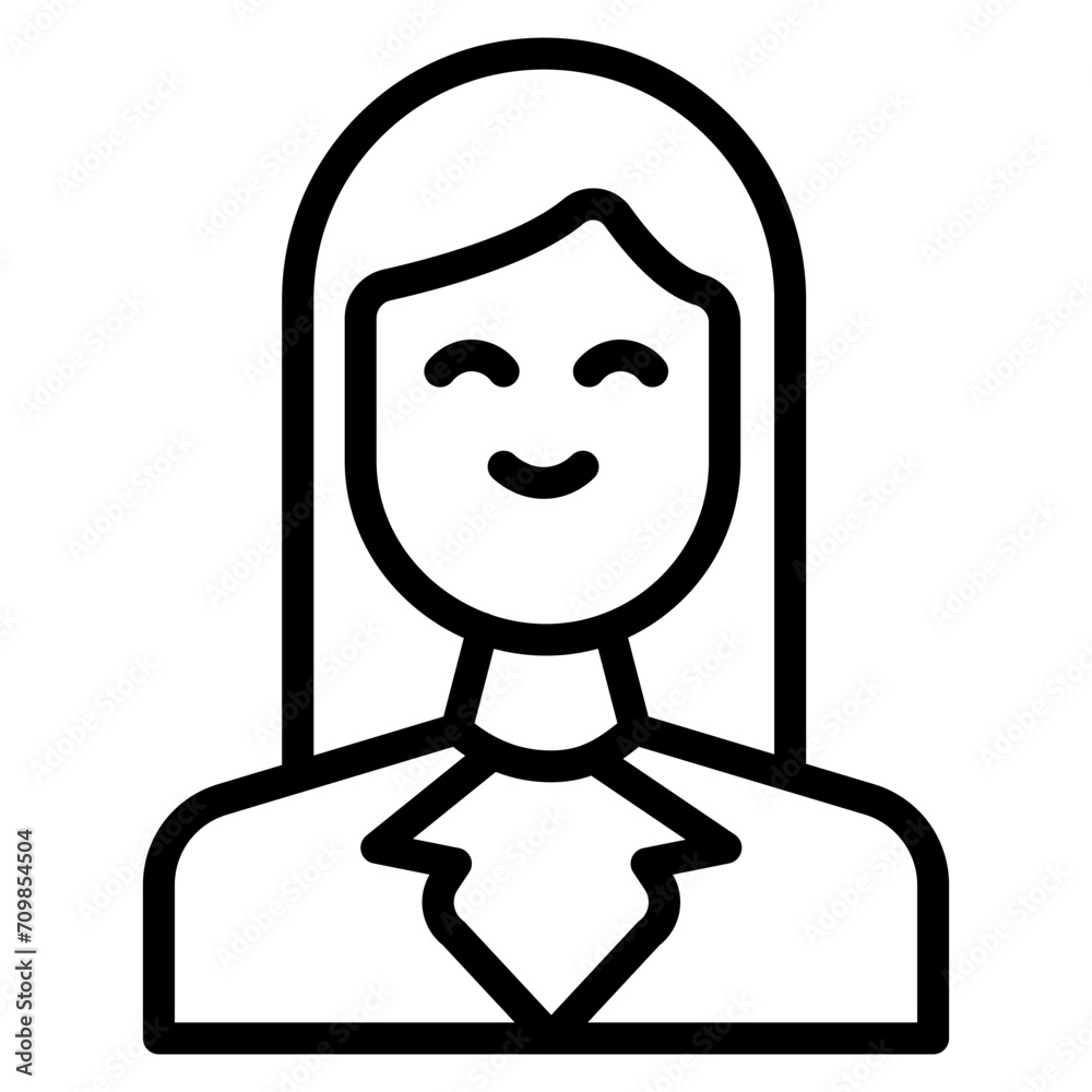 Assistant Woman icon vector image. Can be used for Crime Investigation. Assistant Woman icon vector image. Can be used for Crime Investigation.