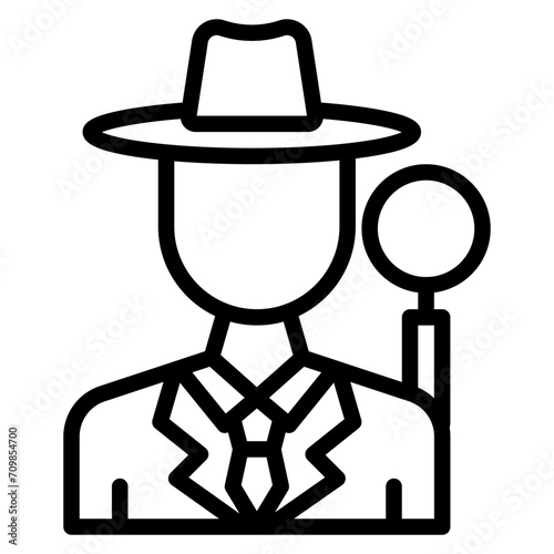 Investigator icon vector image. Can be used for Crime Investigation.