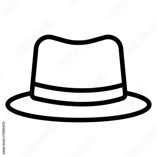 Noir Hat icon vector image. Can be used for Crime Investigation.