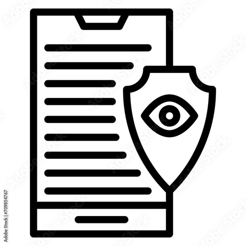 Phone Surveillance icon vector image. Can be used for Crime Investigation.