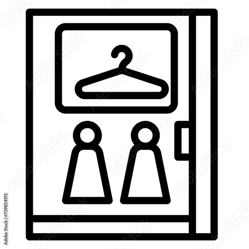 Changing Room icon vector image. Can be used for Water Park.