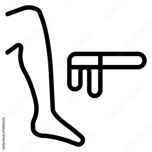 Depilation icon vector image. Can be used for Dermatology.