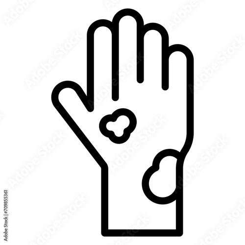 Eczema icon vector image. Can be used for Dermatology.