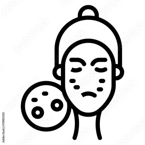 Pimples icon vector image. Can be used for Dermatology.