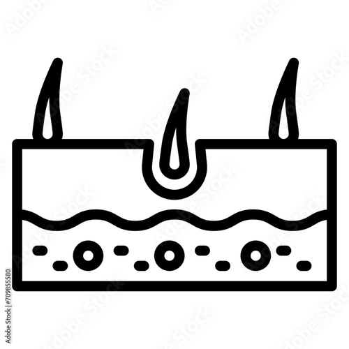 Skin icon vector image. Can be used for Dermatology.