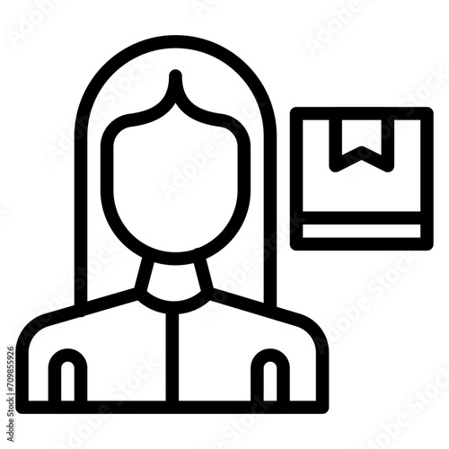 Recipient Woman icon vector image. Can be used for Home Services.