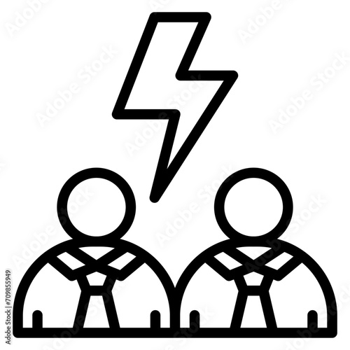 Altercation icon vector image. Can be used for Human Resource.