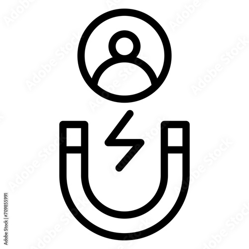 Candidate Attraction icon vector image. Can be used for Human Resource.