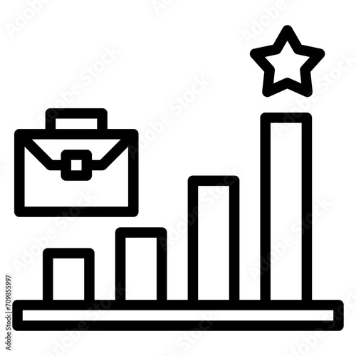 Career Growth icon vector image. Can be used for Human Resource.