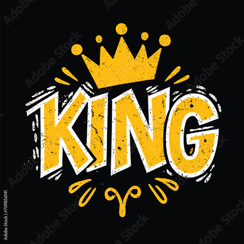 King Vector Typographic design for T.Shirt