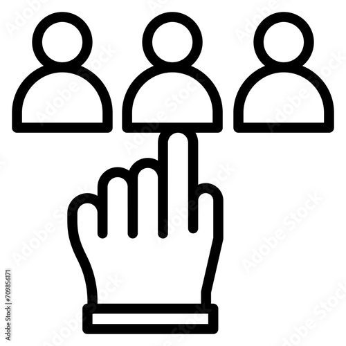 Selection icon vector image. Can be used for Human Resource.