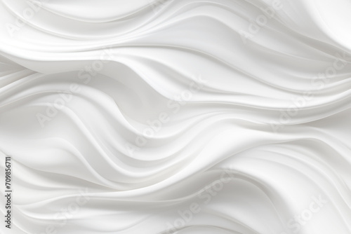 Abstract 3d white background, organic shapes seamless pattern texture. photo