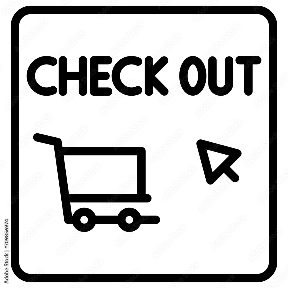 Checkout Button icon vector image. Can be used for Ecommerce Store. Checkout Button icon vector image. Can be used for Ecommerce Store.