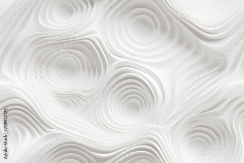 Fototapeta Naklejka Na Ścianę i Meble -  Abstract 3d white background, organic shapes seamless pattern texture.