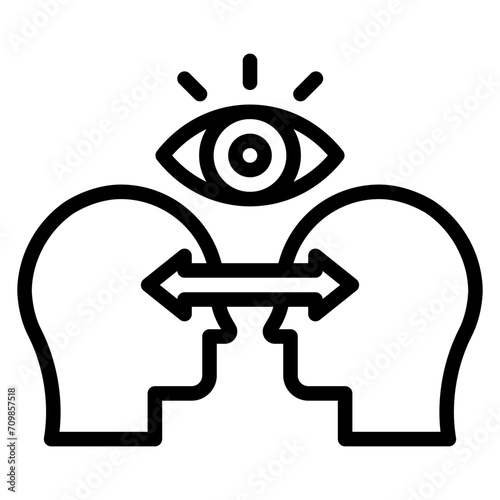 Shared Vision icon vector image. Can be used for Teamwork.