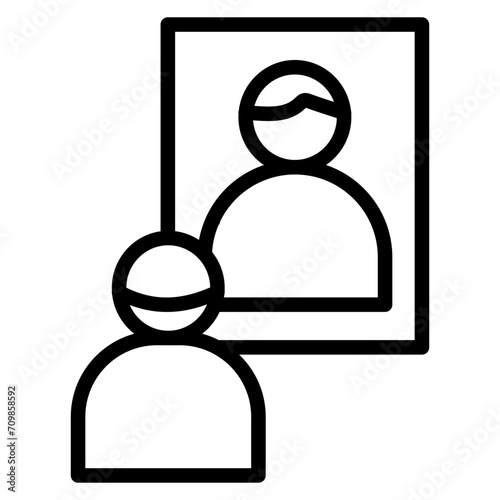 Self Reflection icon vector image. Can be used for Personal Growth.