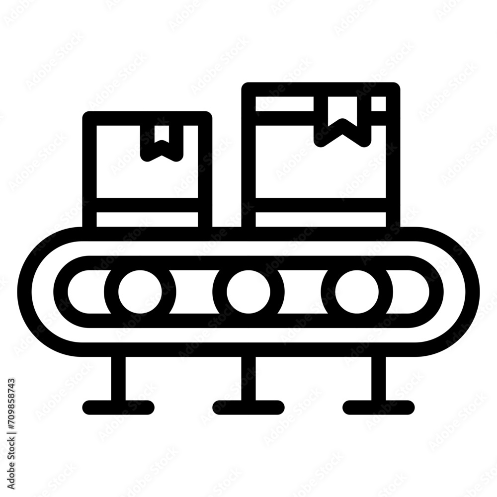 Conveyor Belt icon vector image. Can be used for Mass Production. Conveyor Belt icon vector image. Can be used for Mass Production.