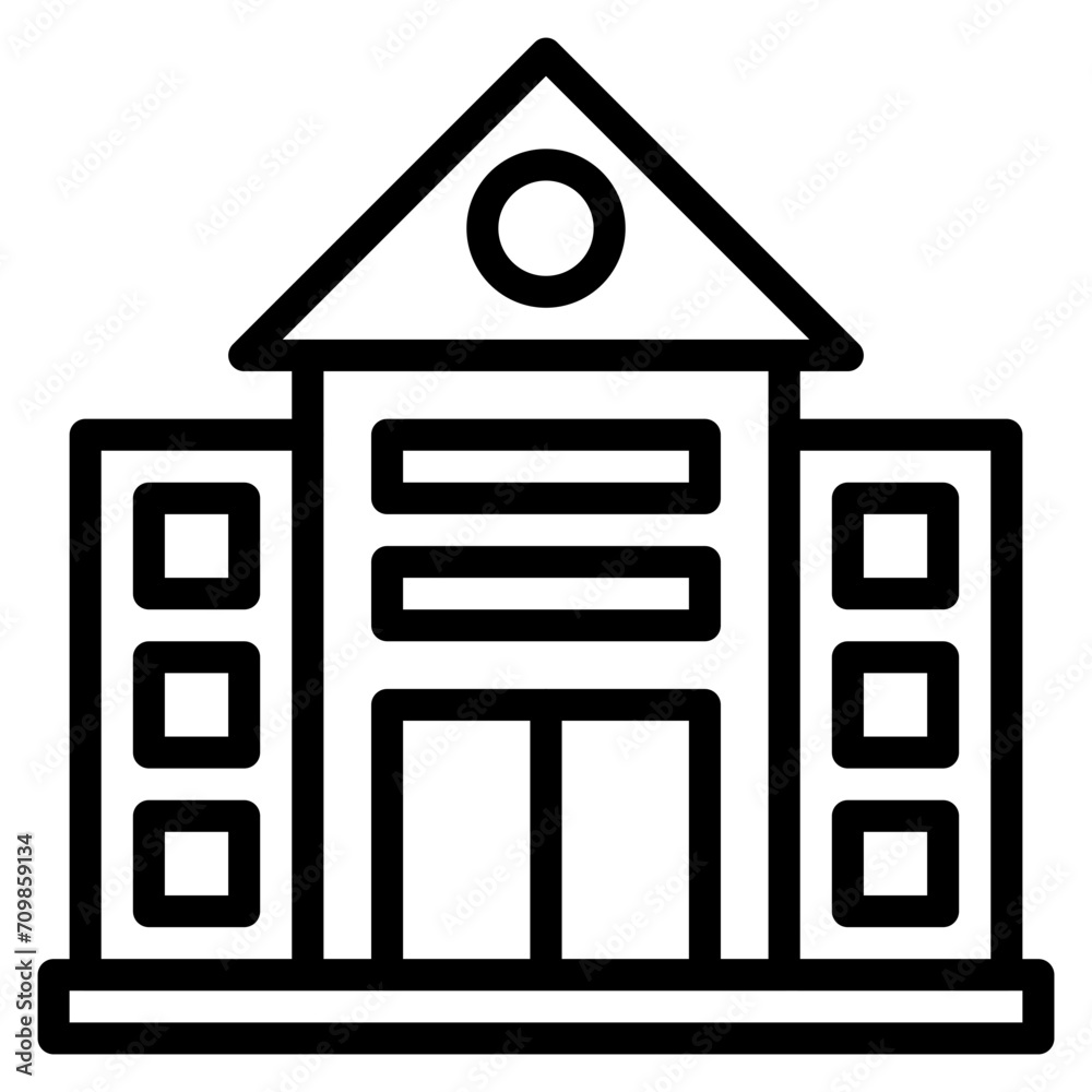 Civic Center icon vector image. Can be used for Public Utilities.