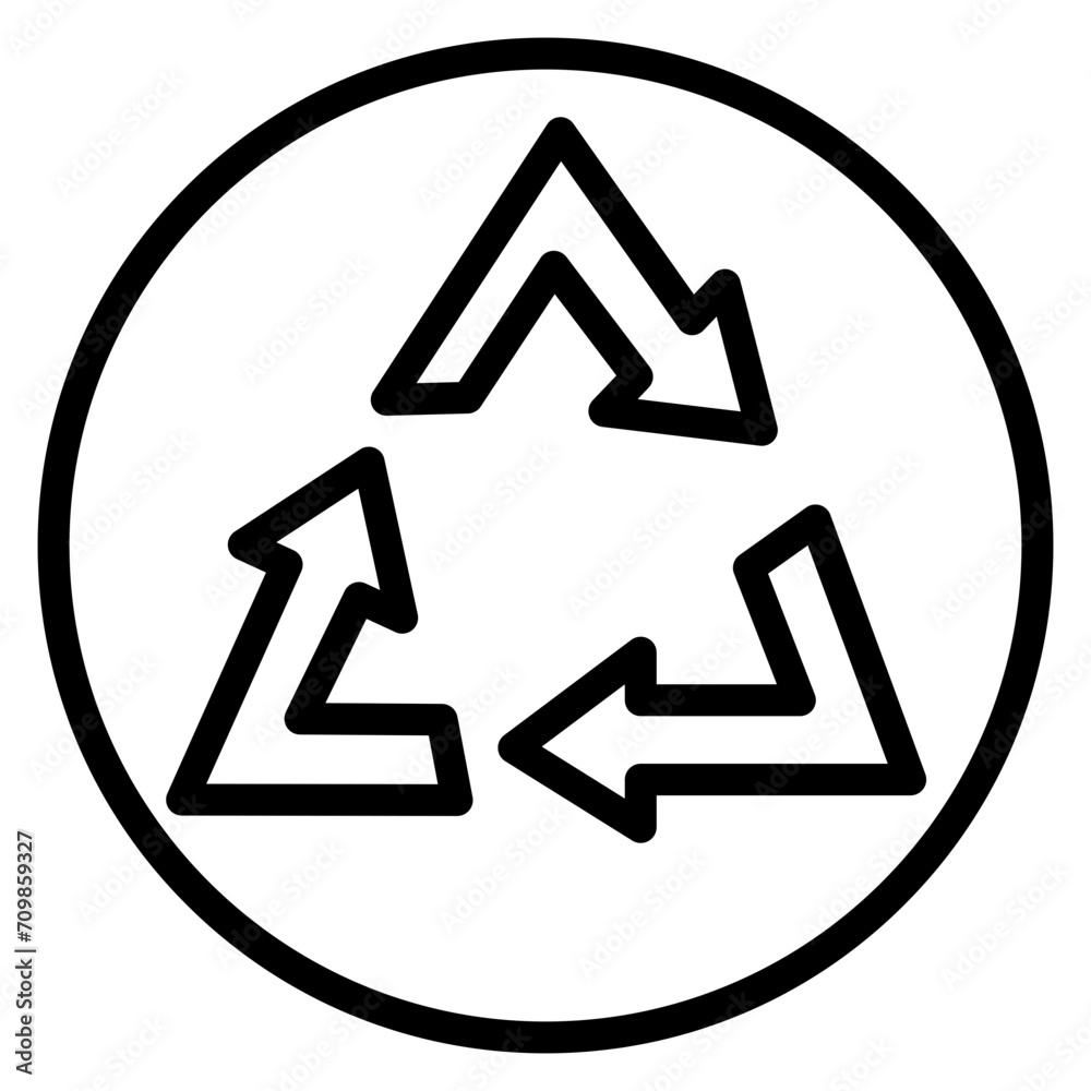 Recycling Symbol icon vector image. Can be used for Public Utilities. Recycling Symbol icon vector image. Can be used for Public Utilities.