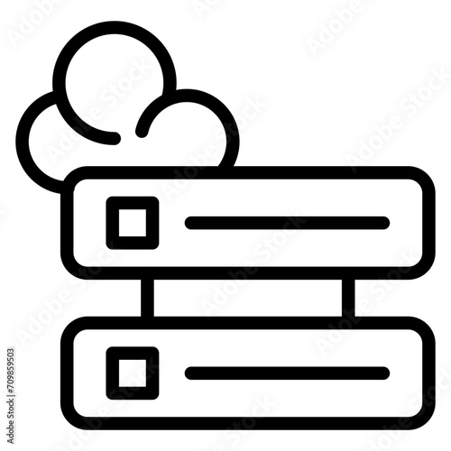 Cloud Storage icon vector image. Can be used for Remote Working.