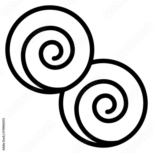 Danish Pastry icon vector image. Can be used for Brunch.