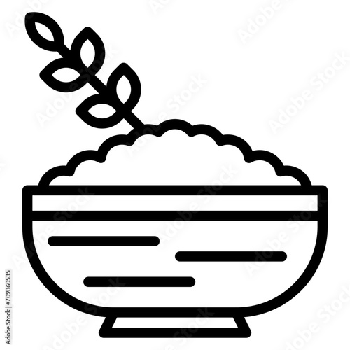 Oatmeal icon vector image. Can be used for Brunch.