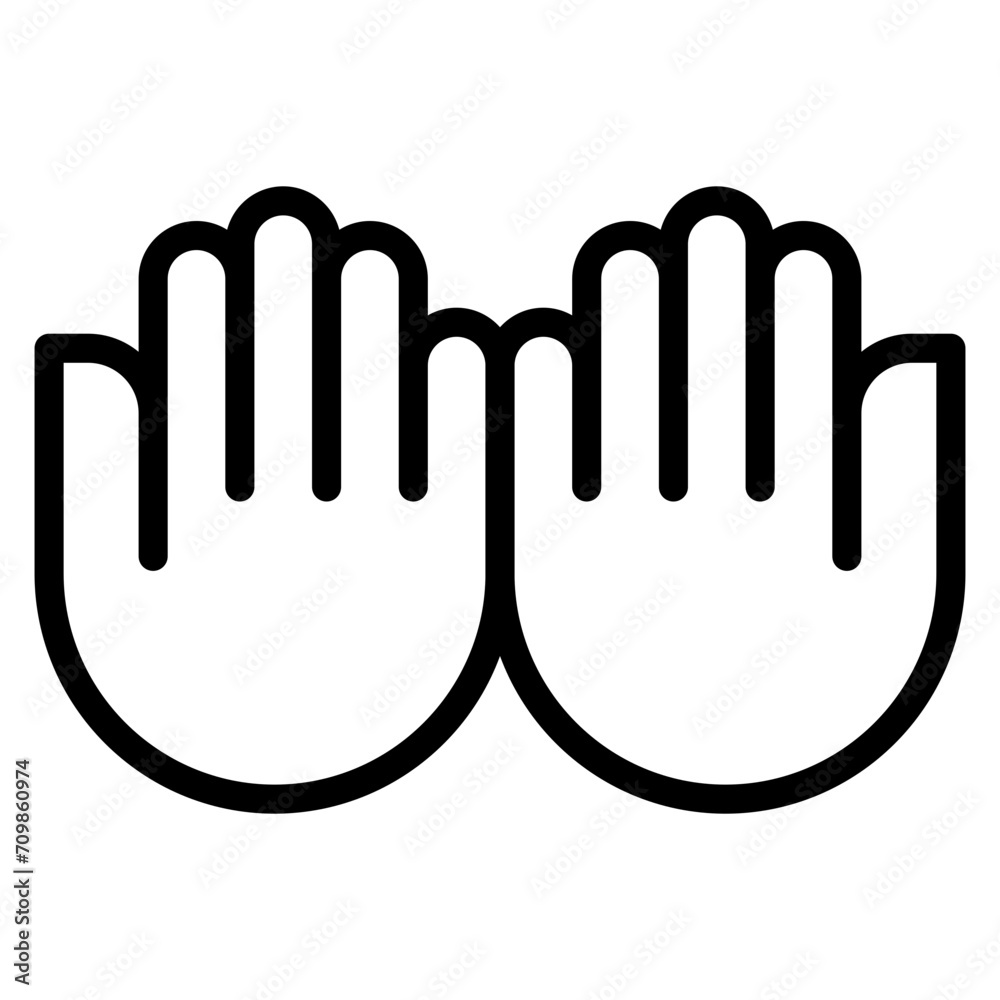 Prayer Hands icon vector image. Can be used for Islamic New Year. Prayer Hands icon vector image. Can be used for Islamic New Year.