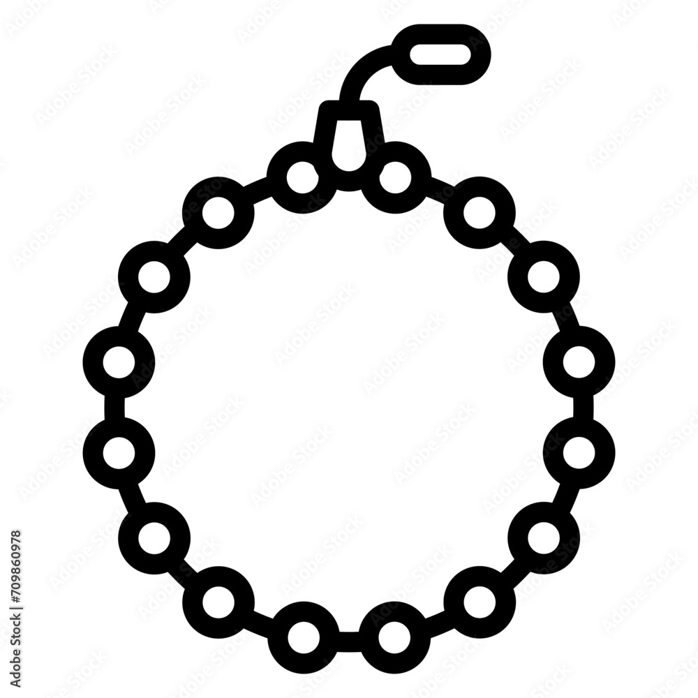 Obraz premium Prayer Beads icon vector image. Can be used for Islamic New Year.