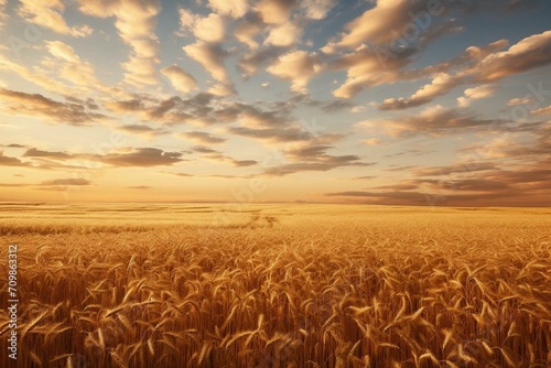 Vast wheat expanse. Generative AI
