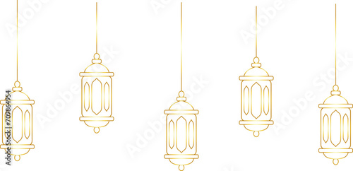  lantern line art islamic decoration