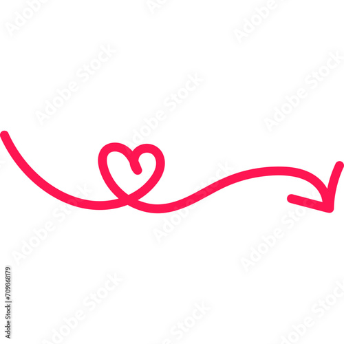 Valentine Doodle Arrow