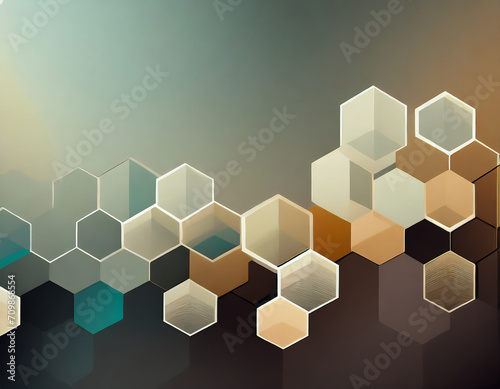 abstract background with hexagons