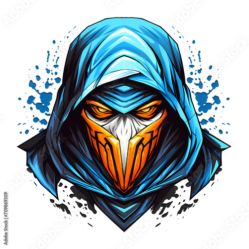 ninja head art illustrations for stickers, tshirt design, poster etc 