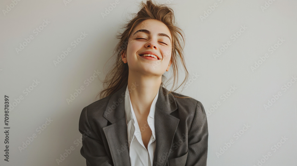 Confident and successful woman,Woman's day banner, happy lifestyle Confident and successful woman,Woman's day banner, happy lifestyle