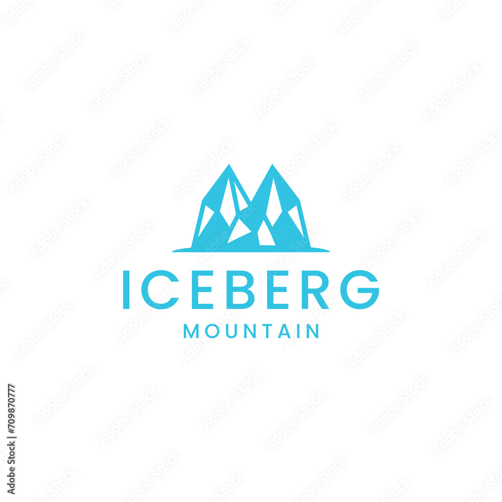 Iceberg Mountain Creative Vector Logo Illustration Design