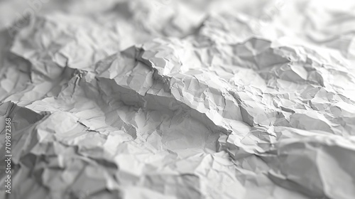 Texture of crumpled white paper, map