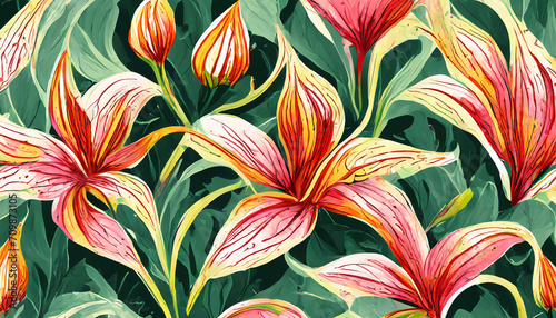 Enchanting lily pattern